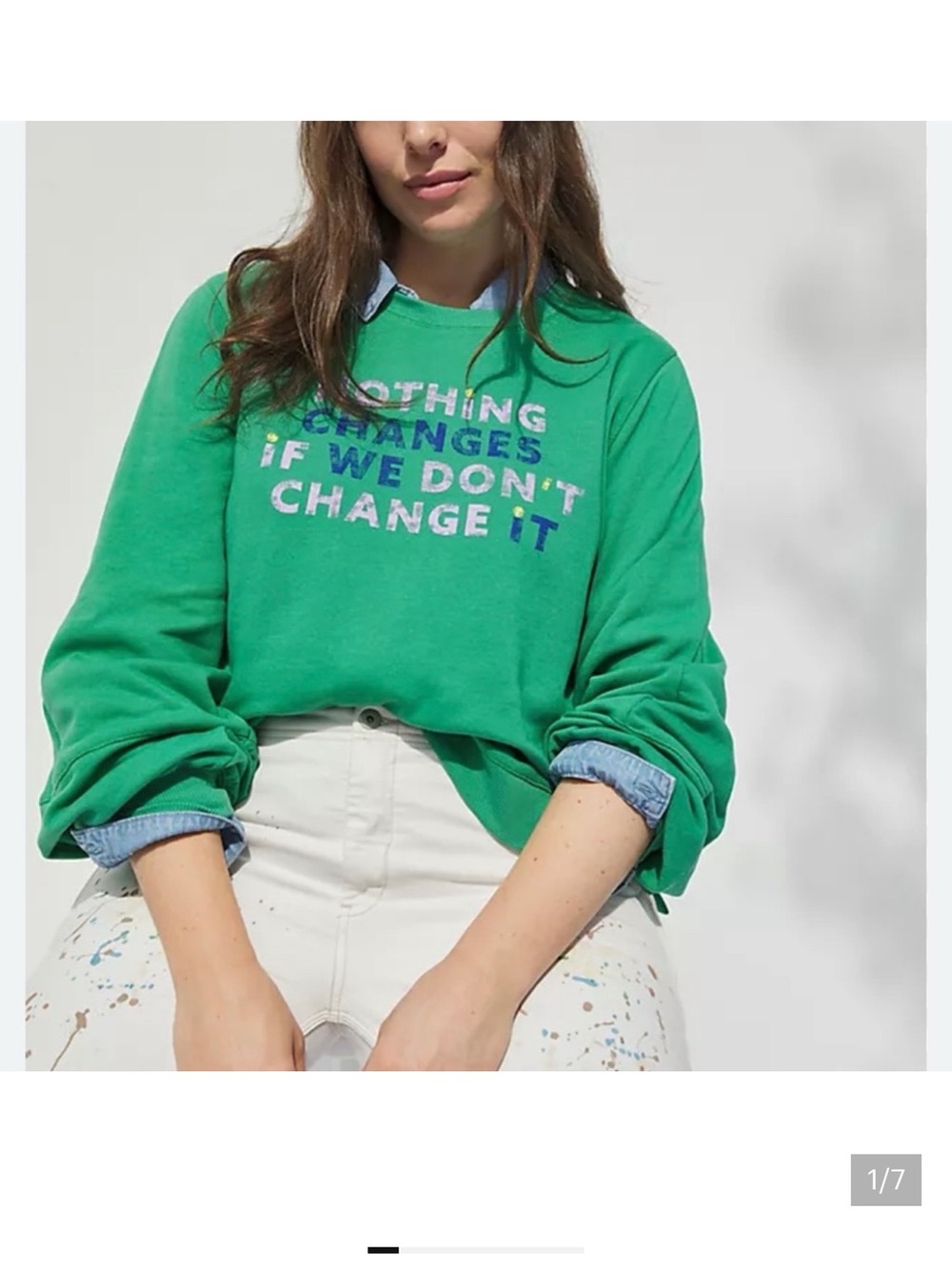 Anthropologie Maeve If We Don't Change It Graphic Sweatshirt
